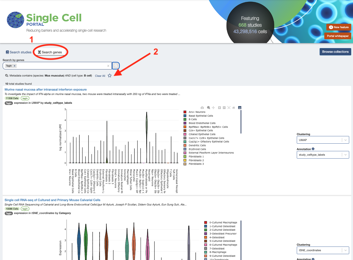 Bookmarks – Single Cell Portal